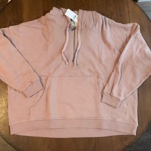 American Eagle Oversized Hooded Quarter Zip Size Medium